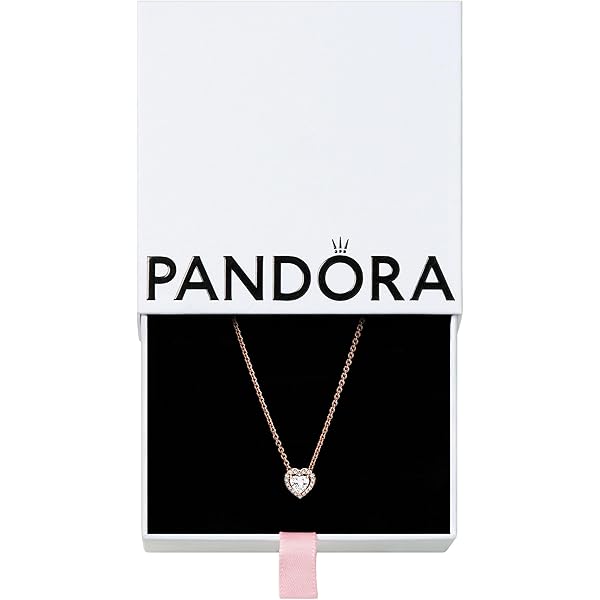 Amazon.com: PANDORA Triple Stone Heart Collier Necklace - Gift for