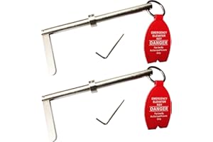 2 Pack Emergency Key Elevator Door Key for Door Elevator Universal Drop Key with Large Tag Ring (2)