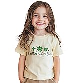 Boys St Patricks Day Shirt for Toddler Girls Funny Saint Patricks Day T-Shirts Kids Short Sleeve Tops Shamrock Tee 2-8Y
