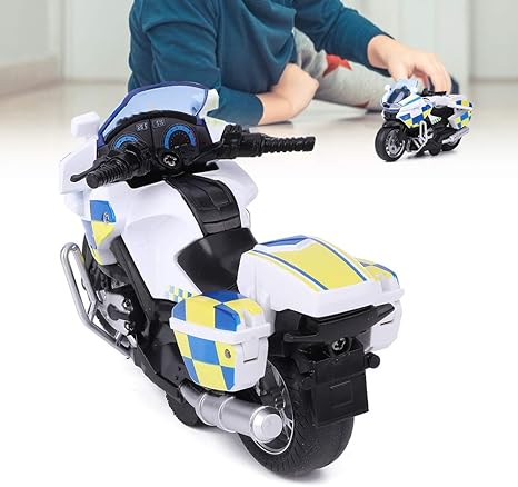 Amazon プルバック合金ライトサウンドエフェクトオートバイのおもちゃ オートバイの車のおもちゃ 子供のための1 14 White 車両 ホビー