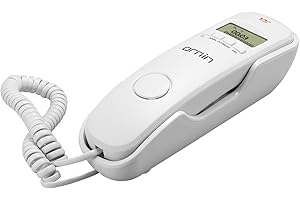 Ornin T112 Trimline Corded Telephone with Caller ID(Off-White)