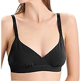 gyprprer 100% Merino Wool Women’s Wireless Triangle Bra,Merino-Wrapped Elastic Band – Everyday Bralette for Yoga.