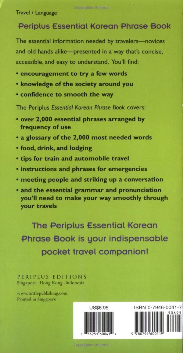 Korean Phrase Book For Travelers