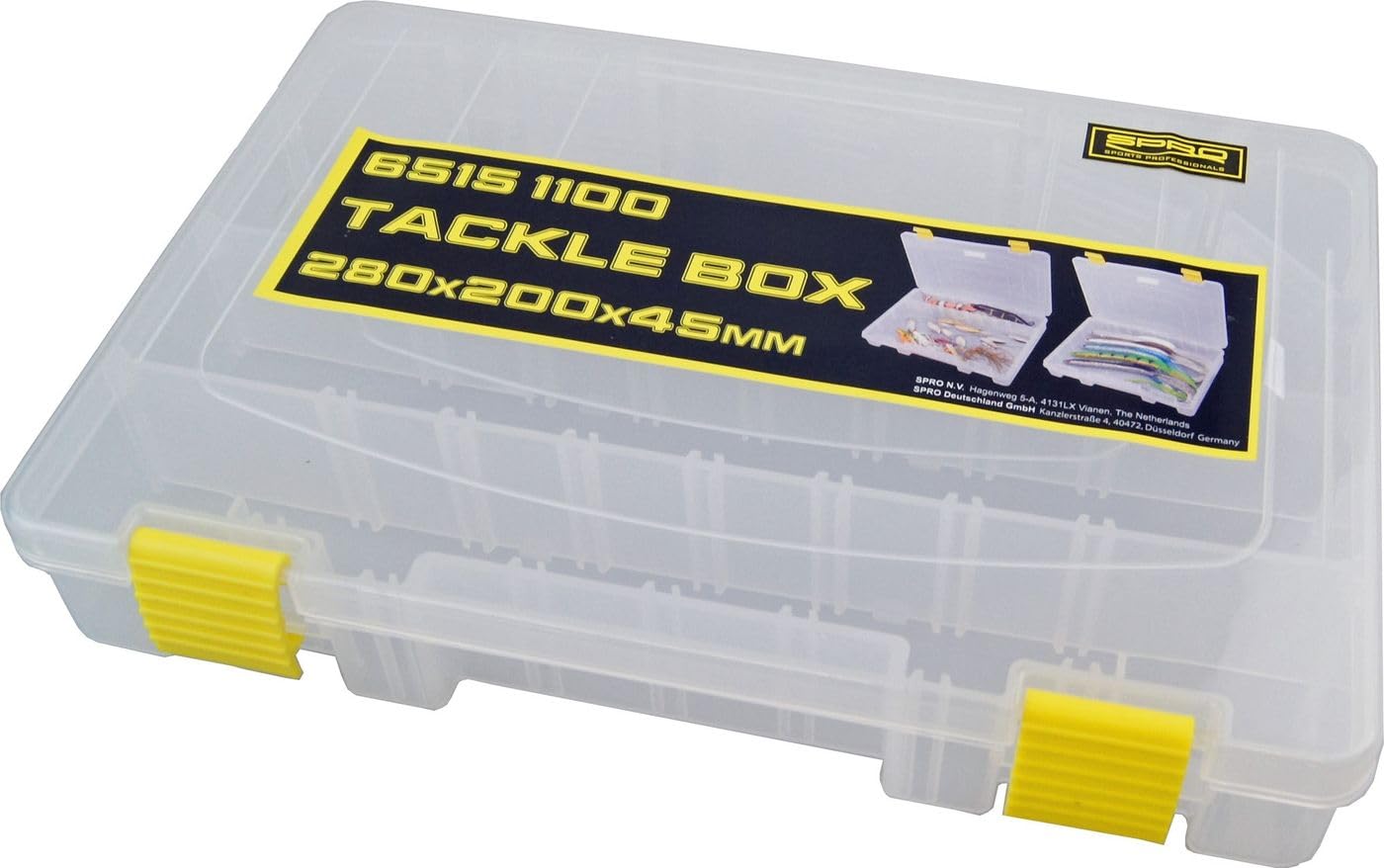 Spro Fishing Tackle Box 28x20x4.5 cm for Wobblers & Rubber Fish