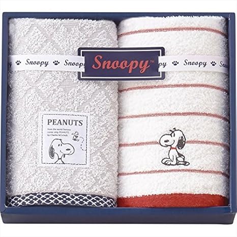 Amazon スヌーピー ボーダー タオルセット レッド ギフト お祝い お見舞い お返し 内祝い プレゼント 日用品 生活用品 贈り物 キャラクター かわいい 出産内祝 出産御祝 子供 F72 06 タオルセット ホーム キッチン オンライン通販