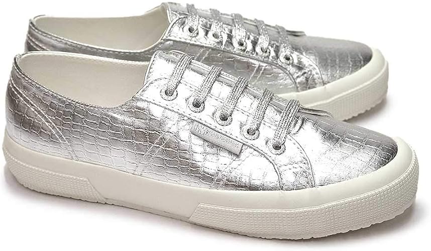 Amazon スペルガ スニーカー レディース S00c600 2750 クロコ ラメ シルバー Cometembossedcoccow 031カラー グレーシルバー Euro39 24 5cm 25 0cm スニーカー