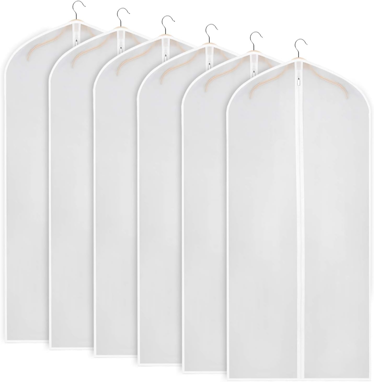 ZILINK Hanging Garment Bag Lightweight Suit Bags Dust-Proof (Set of 6) with Sturdy Full Zipper for Closet Storage and Travel [Upgraded Version]: Home & Kitchen