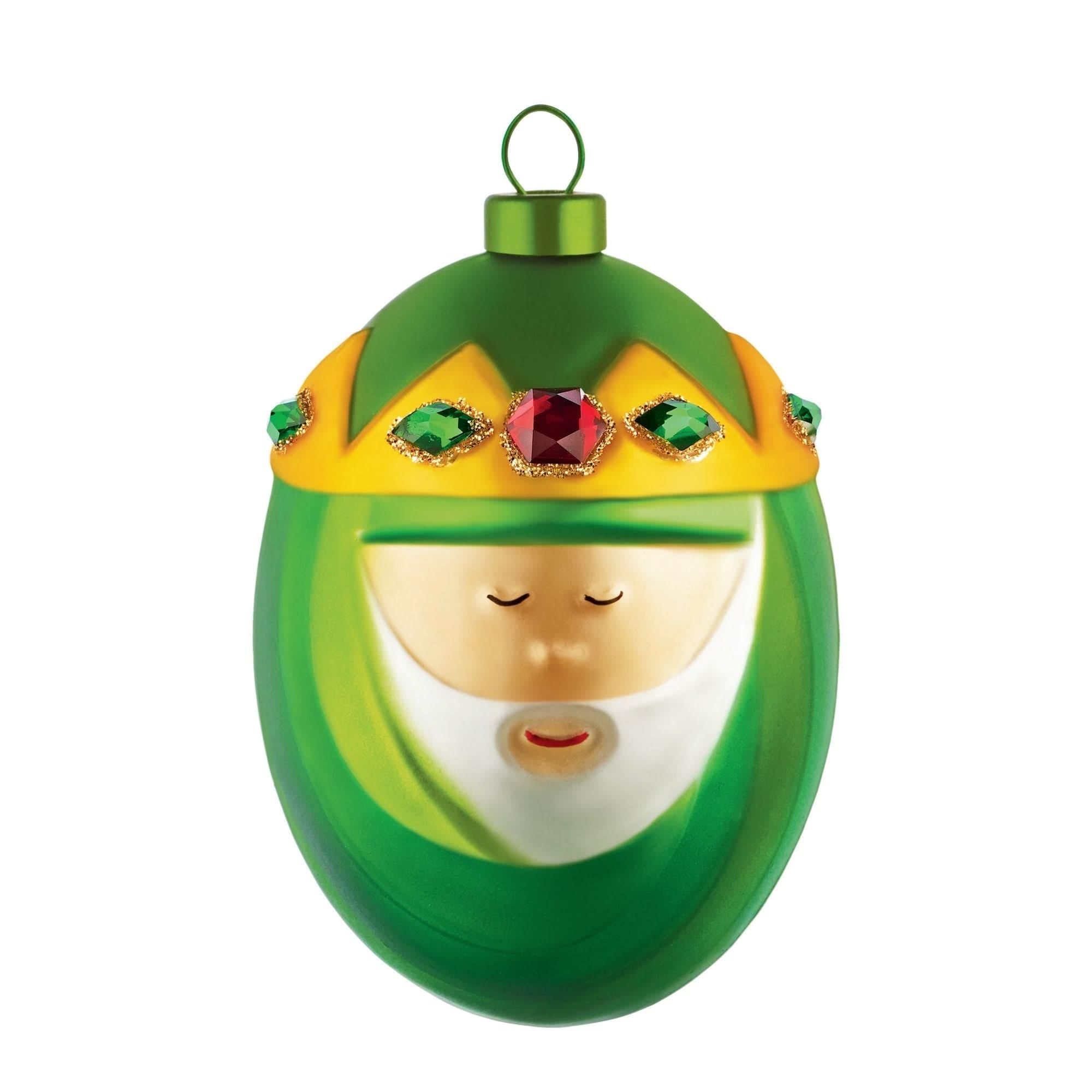 Alessi AMJ13 9 Melchiorre Christmas Bauble, Glass, Multi-Colour, 8.50 x 8.50 x 12.00 cm