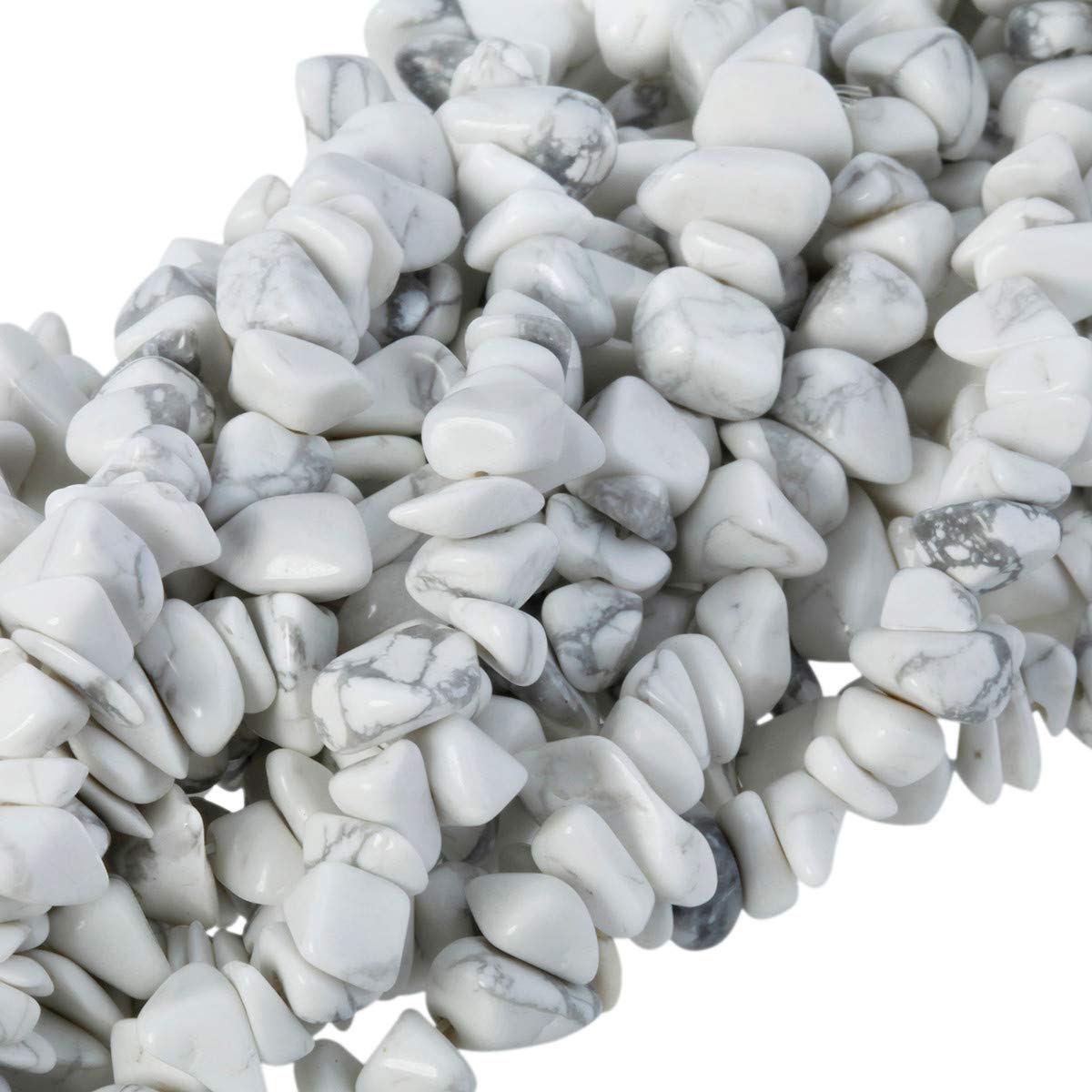 KYEYGWO Irregular Tumbled Chip Beads Strands 5-8mm Drilled Semi Precious Stones for Jewellery Making DIY Art Craft