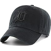 47 Brand MLB Black Black Primary Logo Clean Up Adjustable Baseball Cap Hat, Adult One Size Fits All