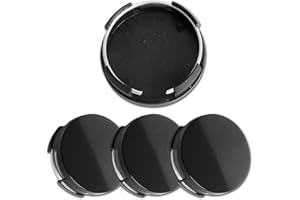 MOTOREXPERTZ ME 2.5Inch 63MM Wheel Center Caps for Toyota Corolla Camry Highlander RAV4 Rim Hub Caps, Pack of 4 (Gloss Black, Outer 63MM, Inner 61MM)