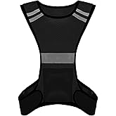 Ptwola Reflective Running Vest High Visibility Running Gear with Large Pocket Night Lightweight Reflective Safety Vest