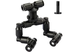 YCXYDR Reptile Mister Nozzles - T Double Misting Assembly, 1/4'' Misting Nozzles for Terrarium, Paludarium, Vivarium, Plants, Amphibians, and Reptile Tanks