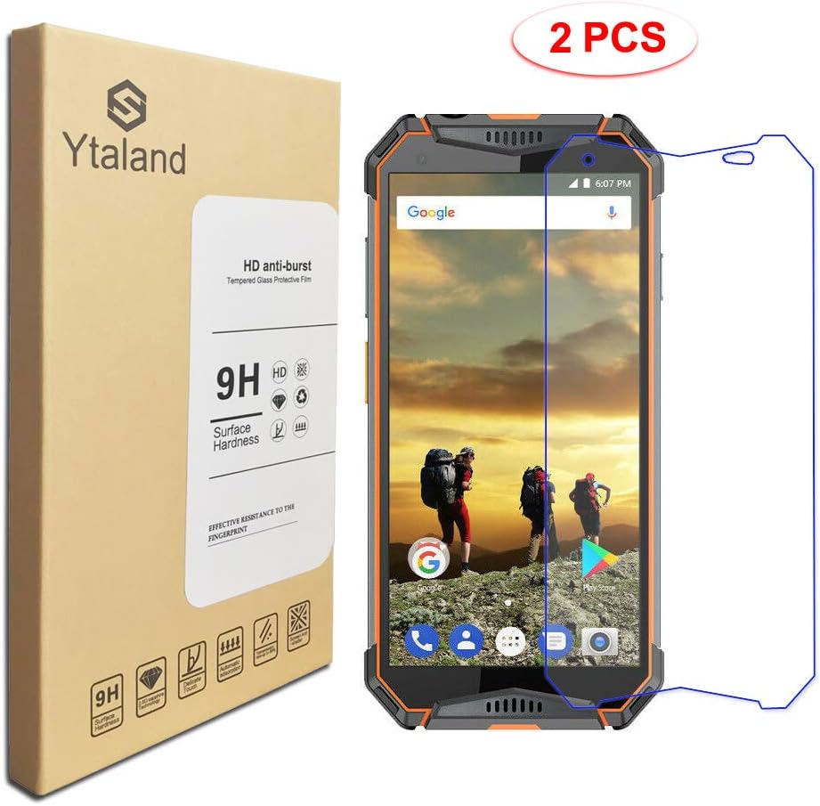 Ytaland[2 Pack] Screen Protector for Ulefone Armor 3WT / 3W / 3T, [ Anti-Fingerprints ] [0.3mm, 2.5D] [Bubble-Free] [9H Hardness] Tempered Glass Screen Protector for Ulefone Armor 3WT