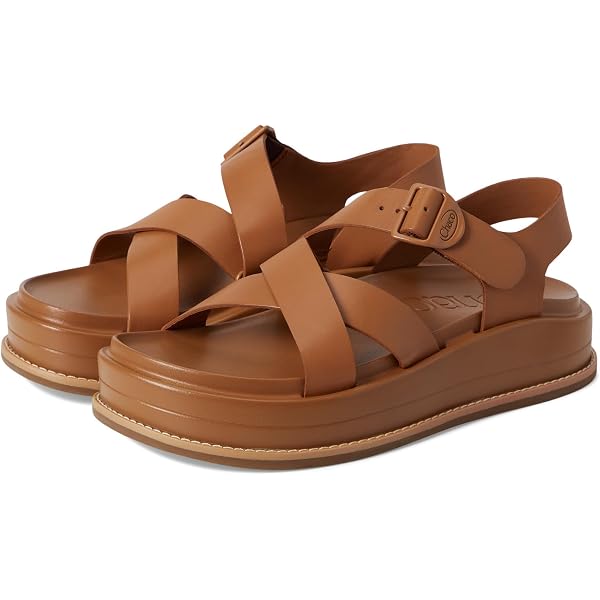 CHACO Wayfarer Brown Mens Leather Buckle Sandals Women main image 2