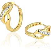 14K Gold Plated Hoop Earrings for Women – Lightweight Trendy Chunky Hoops, Hypoallergenic Gold or Silver Earrings Jewelry