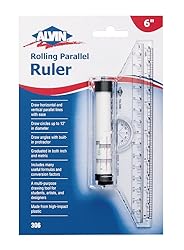 Alvin Rolling Parallel Ruler, 6 Inch, Model