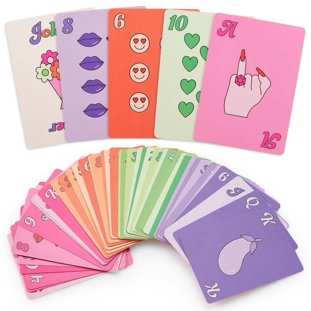 Photo 1 of xo, Fetti Bachelorette Party Card Game, Rainbow Deck of Playing Cards, Poker - Bachelorette Party Decorations, Bride to Be Gift, Bach Party Ideas, Bridal Party Game, Design Cards