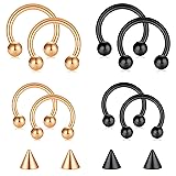 D.Bella Nose Rings Hoops 20 Gauge Horseshoe