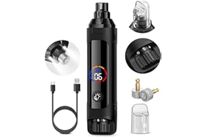 6-Speed Dog Nail Grinder with LED Light & Color Display, Super Quiet Rechargeable Electric Pet Nail Trimmer for Small & Large