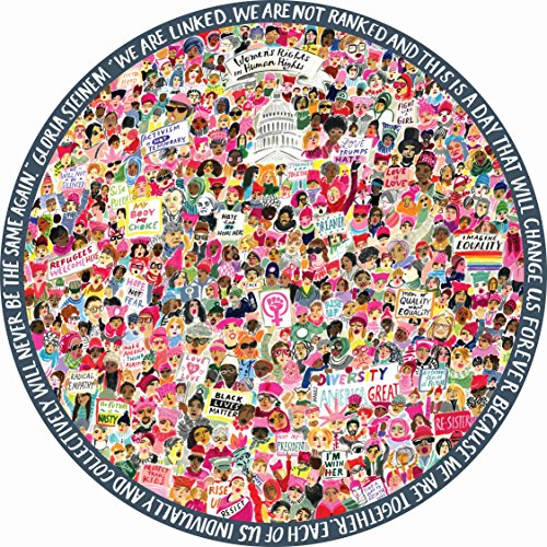 eeBoo Women March Round Puzzle, 500 Pieces