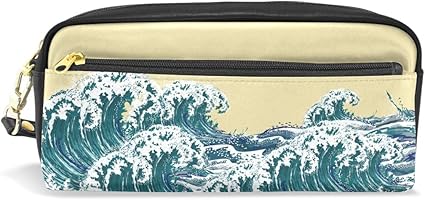 Amazon 筆箱 筆入れ ペンケース イラストレーション 和風柄 浮世絵 かわいい おしゃれ 大容量 ふでばこ Pencil Case 男の子 女の子 中学生 女子 韓国 Natax ペンケース 文房具 オフィス用品