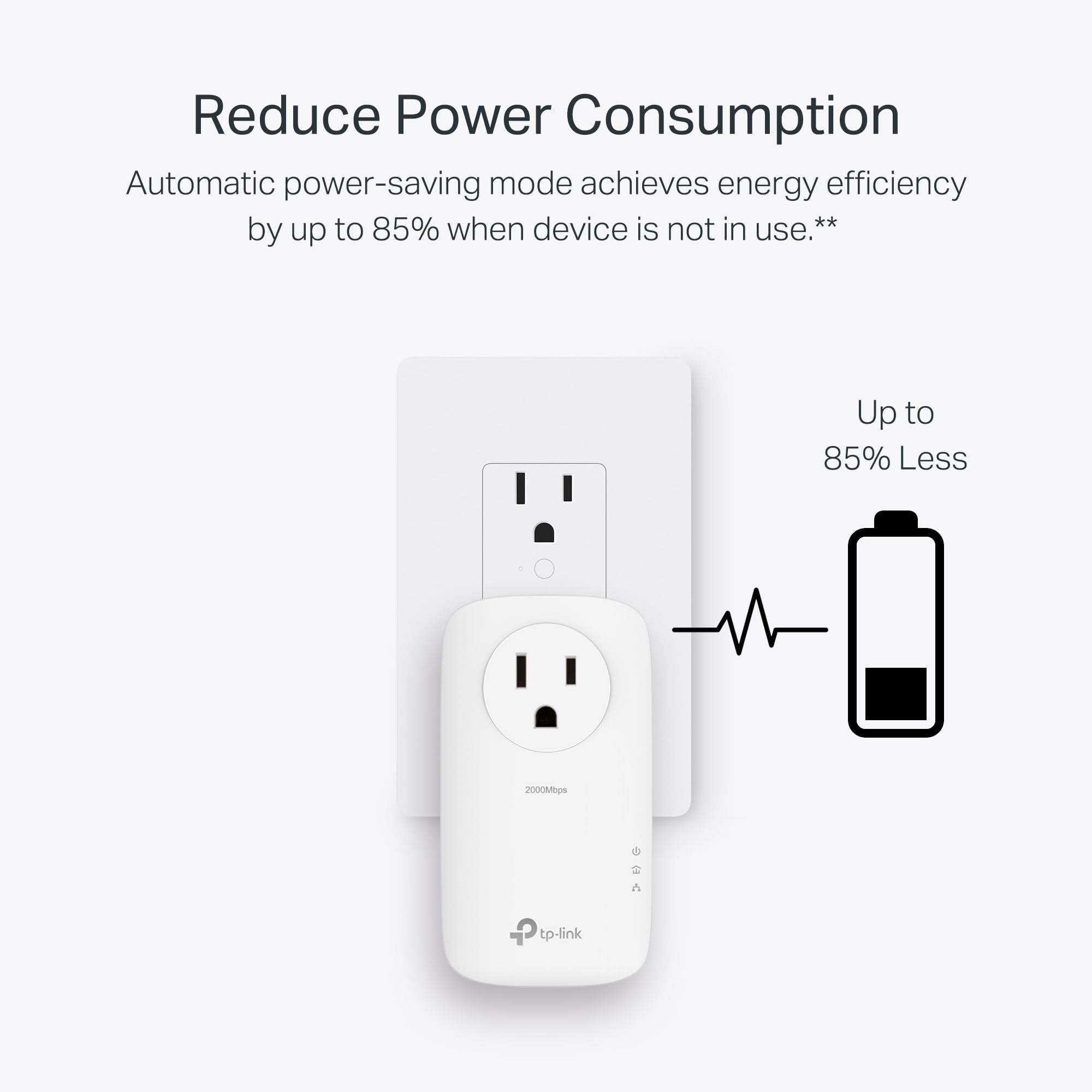 TP-Link AV2000 Powerline Ethernet Adapter TL-PA9020P KIT - Powerline Network Adapter, Passthrough, 2x2 MIMO, 2 Gigabit Ports, Ethernet Over Power, Plug Pair & Play, Power Saving, Free Expert Help