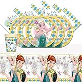 Disney Frozen Fever Elsa Anna Children's Birthday Party Tableware Pack for 16