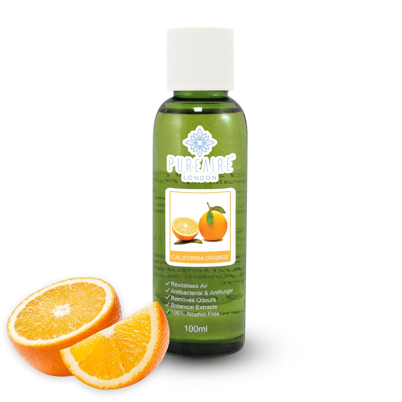 PureAire Essential Oil Blend California Orange 100ml Essential Oils for Diffusers for Home Aroma Essence for Diffusers Air Purifiers Aromatherapy Relaxation Botanical Extracts Water Soluble Fragrance