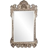 Howard Elliott Marquette Antique Oversized Full Length Mirror, Ornate Full Body Standing Floor Mirror, Large Leaning Wall Mir