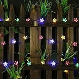 SKYFIRE 50 LED Solar-Powered Flower Bulbs Outdoor String Lights (Multi Color)