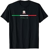 Italia National Flag Colors Italy Crest Logo Italian Roots T-Shirt