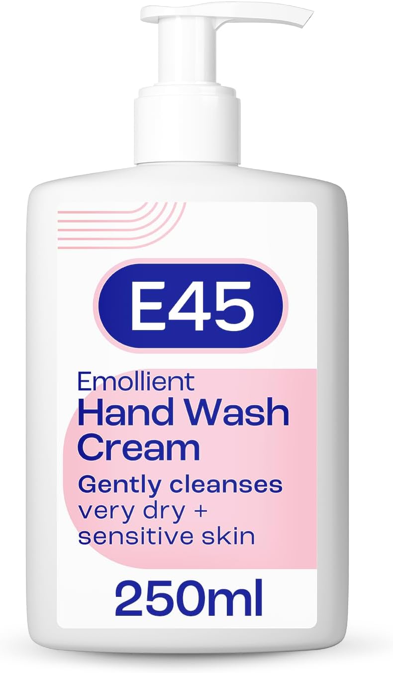 E45 Hand and Body Wash Cream 250ml for Very Dry Skin Emollient Soap Free