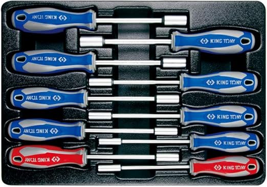 King Tony 930110cr Jeu De Tournevis Emmanches Set De 10 Amazon Fr Auto Et Moto