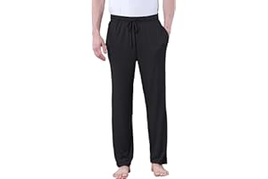 DITOK Men's Lightweight Pajama Pants Soft Lounge Sleep Joggers Adjustable Drawstring & Pockets All-Season Sleepwear