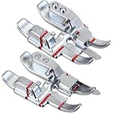 YaDu Pack of Pfaff Stitch-in-The-Ditch Presser Foot and Pfaff Sewing Machine Snap-on 1/4in. Presser Foot w/Edge Guide