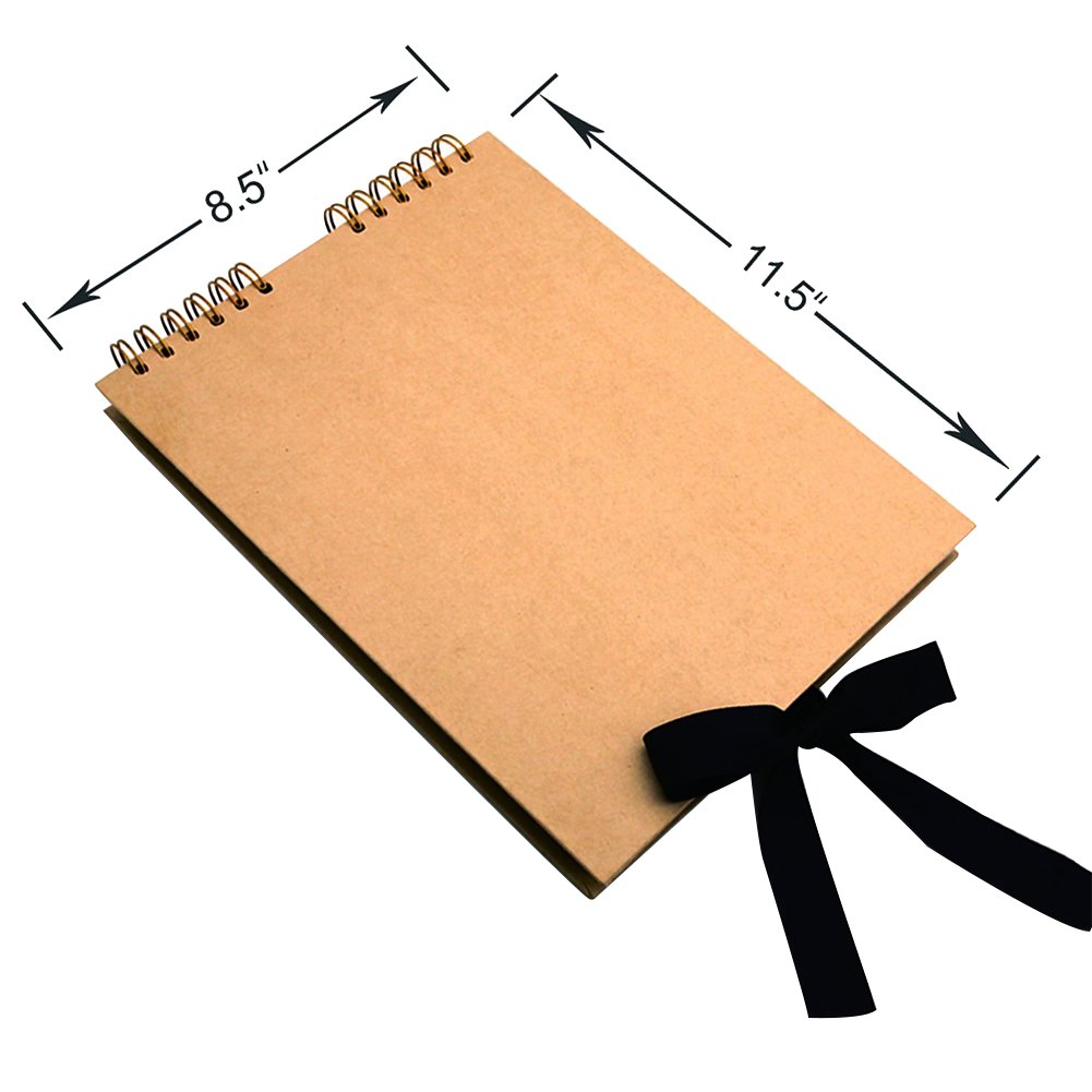 100 Pages Scrapbook, Photo Album DIY Memory Book Craft Paper with Accessories Scrapbooking Supplies for Anniversary Birthday Wedding Gift