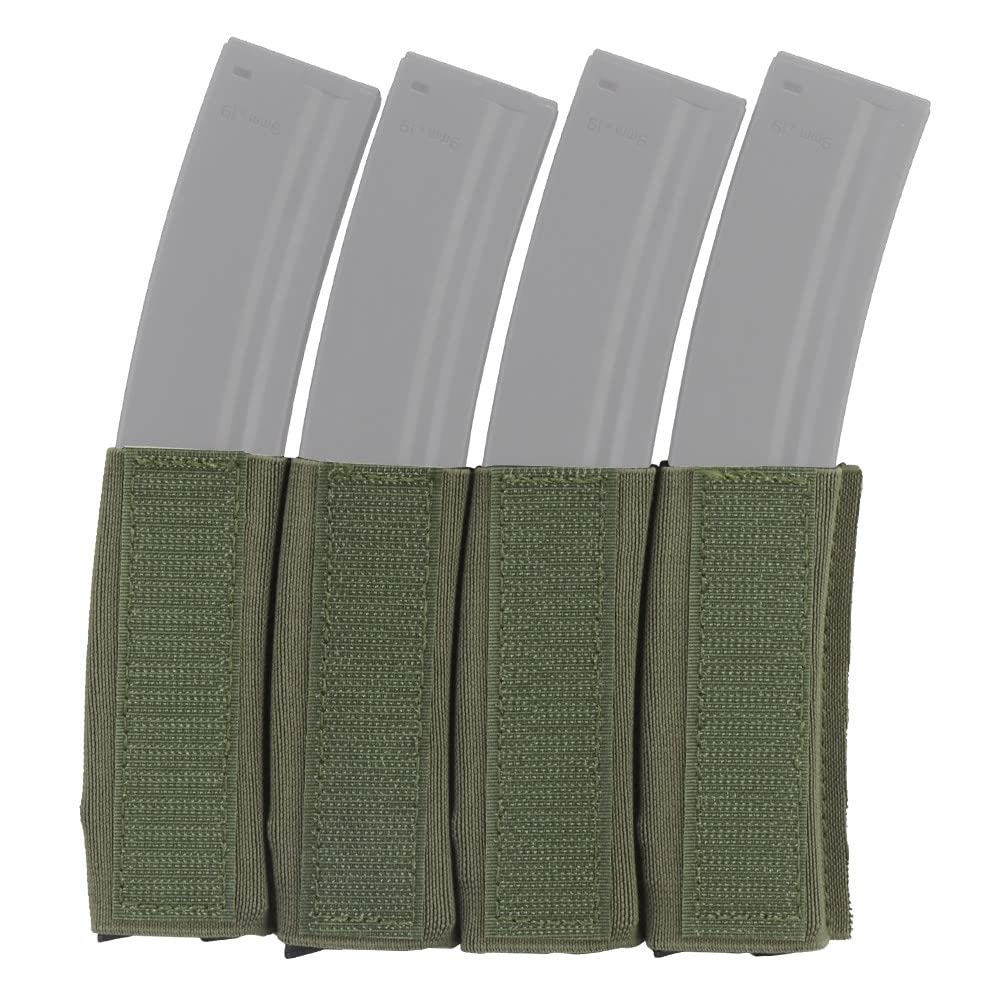 Tactical Pistol Mag Pouch,Molle Open-Top Magazine Pouch for 4 MP7 Magazines