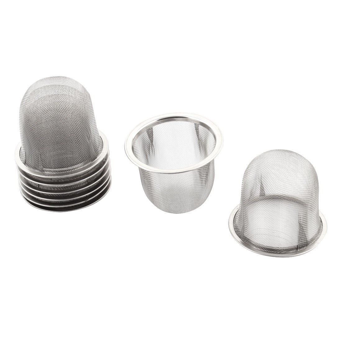 Sourcingmap Stainless Steel Restaurant Round Mesh Filter Tea Strainer 8pcs Silver Tone