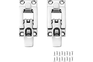 ODYSUNRAL Marine Anti-Rattle Square Latches for Boat Door Hatch, Hold Down Clamp Latches, Lockable, Sturdy Construction, 316 
