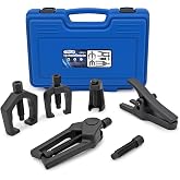 CARVALAX 5-in-1 Ball Joint Separator, Ball Joint Removal Tool Kit | Front End Service Tool Kit for Tie Rob Removal, Pitman Arm Puller, Cars SUVs Pickup Trucks Automotive Tools w/Storage Case