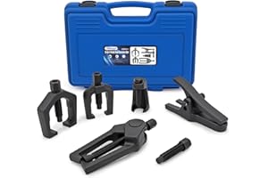 CARVALAX 5-in-1 Ball Joint Separator, Front End Service Tool Kit for Tie Rob Removal, Pitman Arm Puller, Cars SUVs Pickup Trucks Automotive Tools w/Storage Case (Black Oxidized)