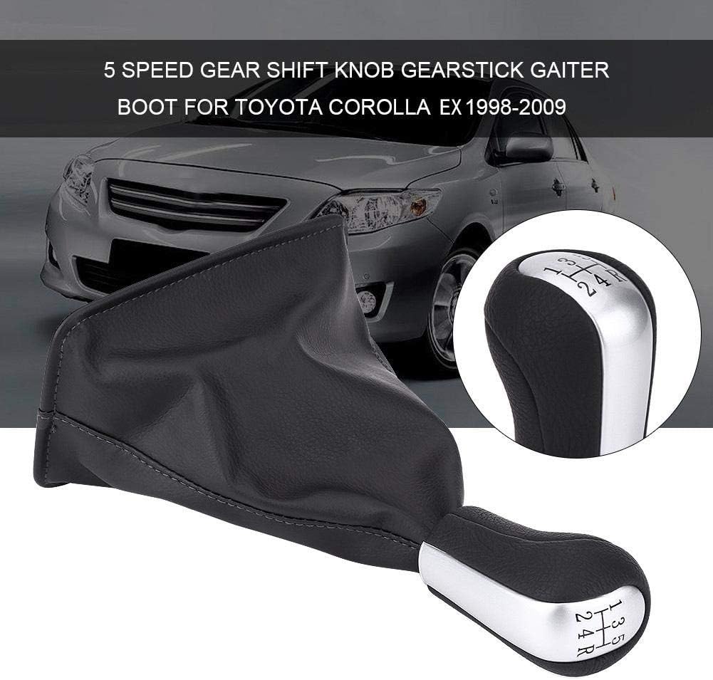 Manual Gear Shift Knob, 5 Speed Gear Shift Knob Gearstick Gaiter Boot for ex 1998-2009 - Image 4
