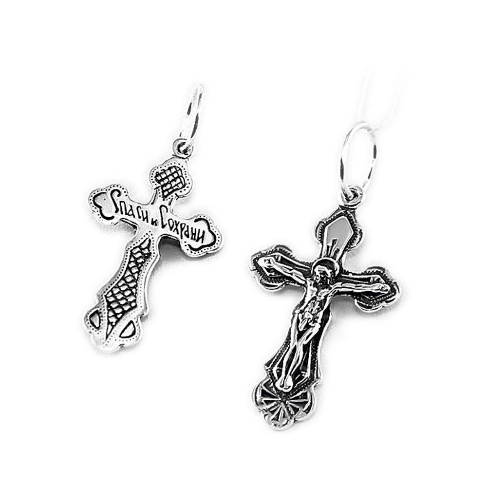 NKlaus Pendant Jesus Cross 925 Silver Orthodox Pendant Faith Symbol K96