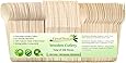 300 Piece Disposable Wooden Cutlery Sets - 300 Piece Total: 100 Forks, 100 Spoons, 100 Knives, 6 Inch Length Wooden Utensils Wooden Cutlery in Paper Box with Sectional Tray