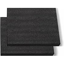 Frienda 2 Pcs Polyethylene JKF25 Foam Sheet Polyethylene Insert Cuttable Packing Block Foam Padding Toolbox Storage Crafts Black 12 X 10 X 2 125
