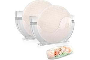 ARGCONNER Rice Paper Water Bowl Dipper, Rice Paper Water Bowl, Spring Roll Water Dipper Rice Paper Holder(2 Pack)