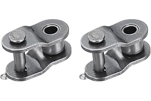 uxcell 2Pcs #420 Chain Offset Half Link Roller, 1/2" Pitch Carbon Steel, Standard Chain End Connector Split Links