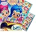 AZZUTORK Shimmer and Shine Coloring Books and Puzzle Set - Includes 2 Coloring Books with Over 30 Stickers, 1 Puzzle (48 Pieces), 24 Crayola Crayons and Jewelry Stone Sticker (1 Sheet)