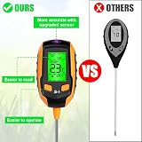 Flintronic 4-in-1 Soil Tester pH Moisture Temperature Light LCD Indoor Outdoor view 9